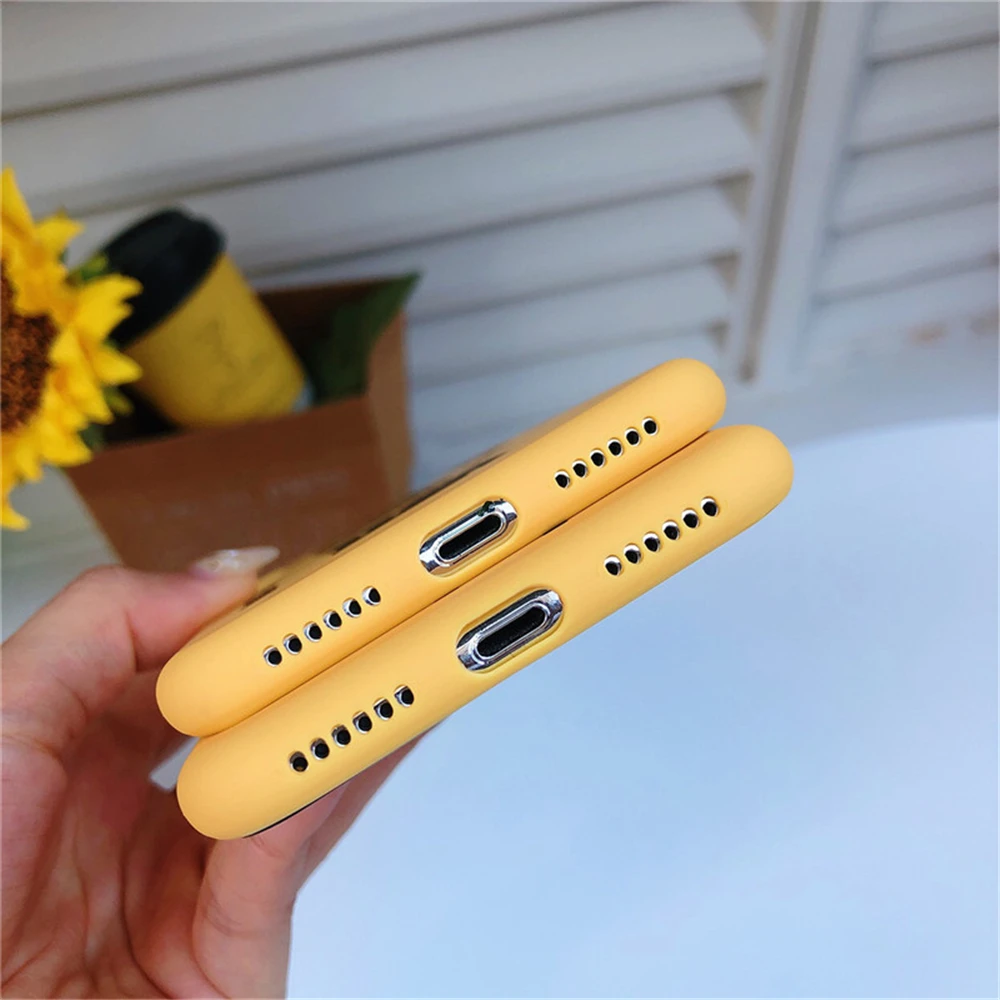 For iPhone 5 5S SE High quaity Soft TPU Yellow Silicon Phone Case 6 6S Plus X Fashion Personality Chinese Back Cover |