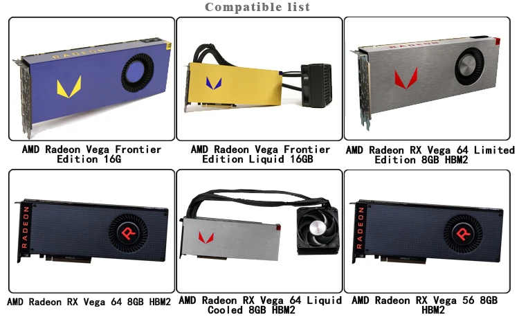 Водоблок BYKSKI используется для AMD/MSI/GIGABYTE/SAPPHIRE/XFX Radeon RX Vega 56/64 Refrence Edition/блок видеокарт с полным покрытием