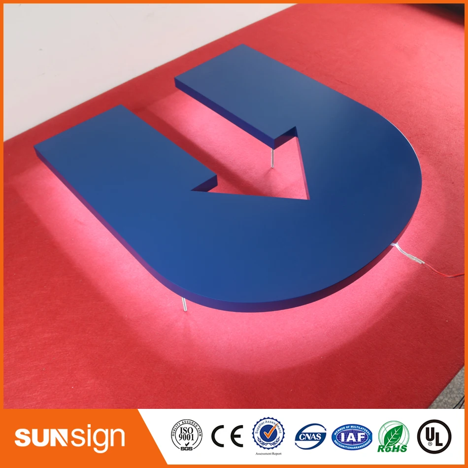 3D наружные рекламные буквы из нержавеющей стали с подсветкой|backlit sign letters|sign
