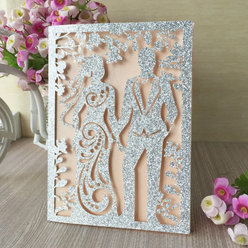 20 шт. Роскошные романтические высококачественные блестящие серебряные золотые