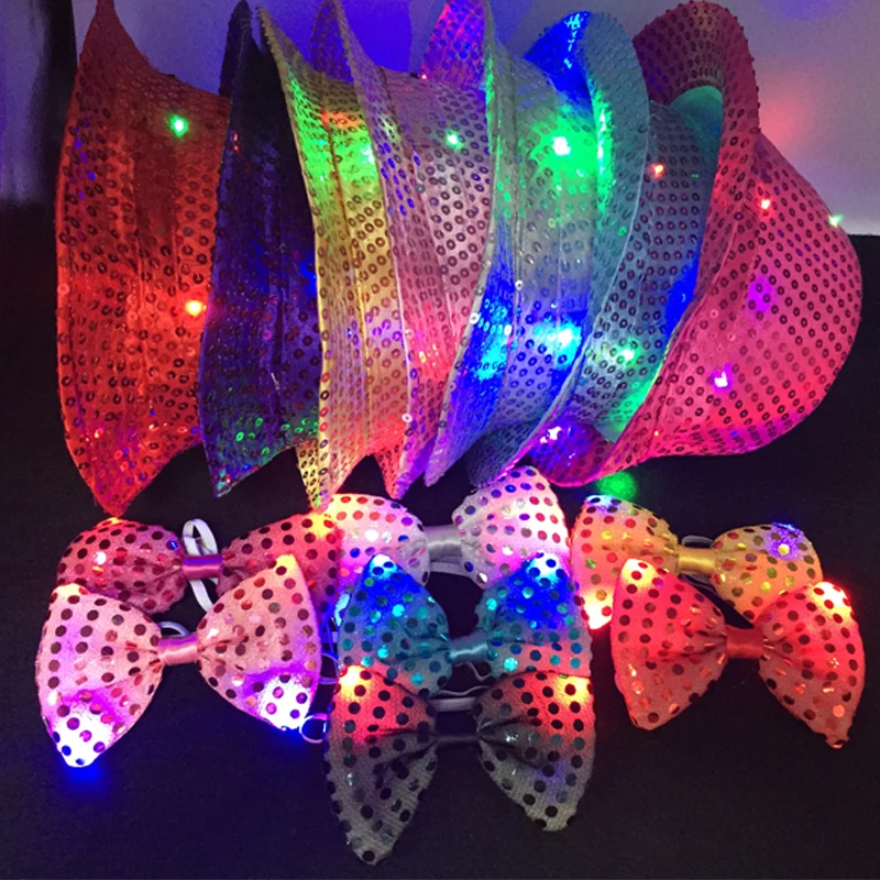 2 шт. шапка-бабочка со светодиодной подсветильник кой и блестками | Дом сад