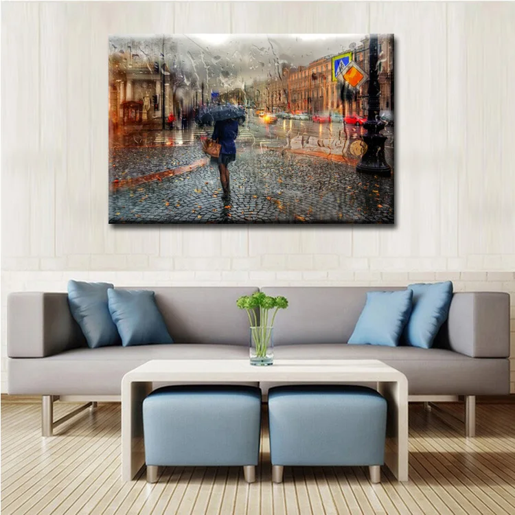 Оптовая продажа Street View серии Плакат Живопись Пользовательские холст печать на