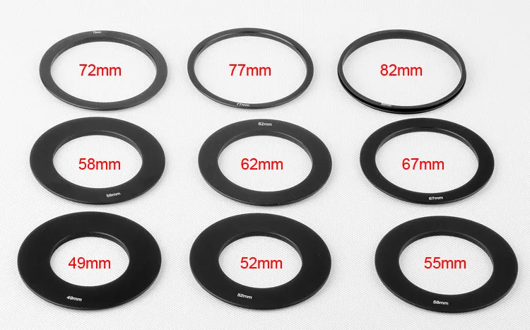 Металлическое кольцо-адаптер для объектива камеры 49/52/55/58/62/67/72/77/82 мм |
