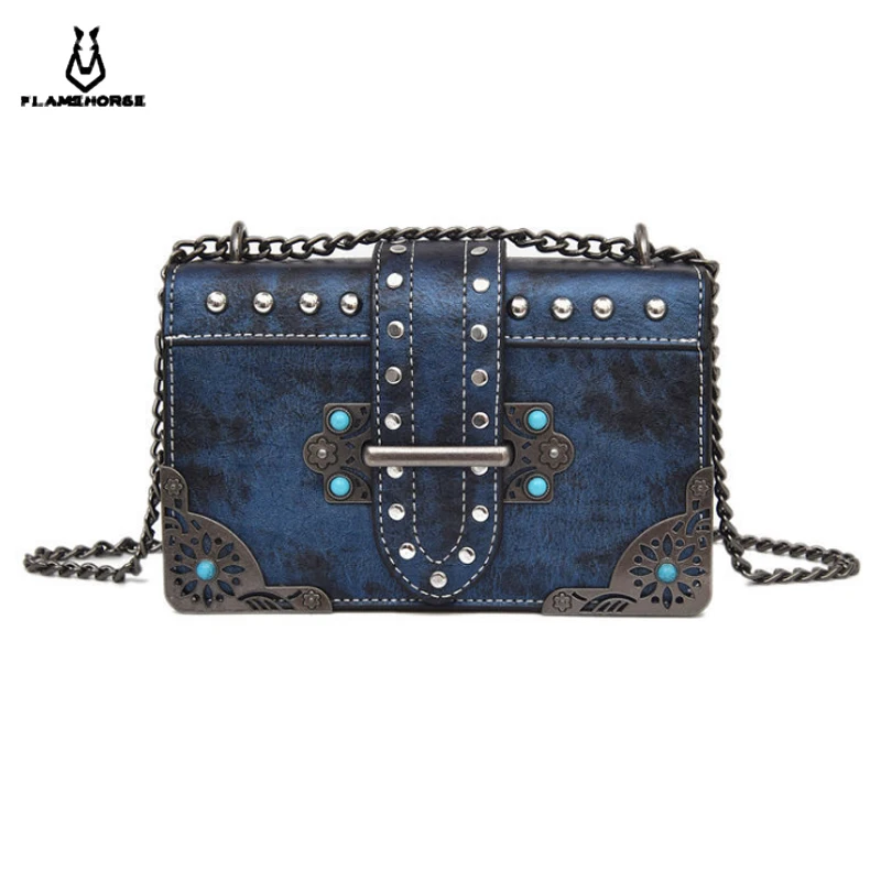 Женская сумка через плечо с широким плечевым ремнем маленькая квадратная