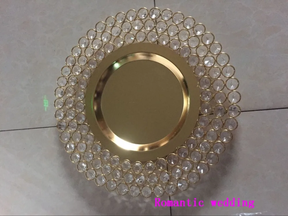 20 шт. в партии металлические трехслойные бусины золотые хрустальные подставка