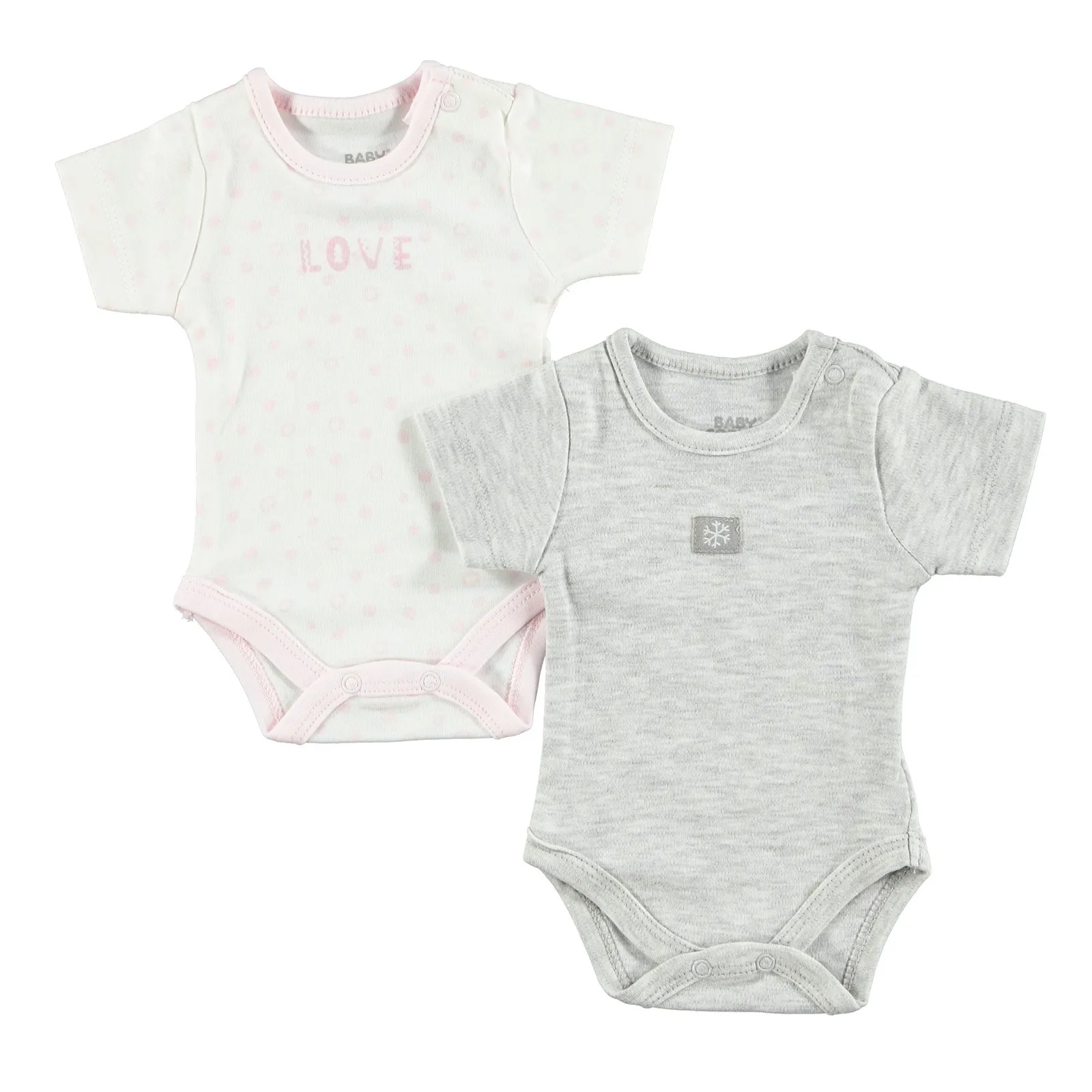 Боди с короткими рукавами и рисунком пингвина для малышей комплект из 2