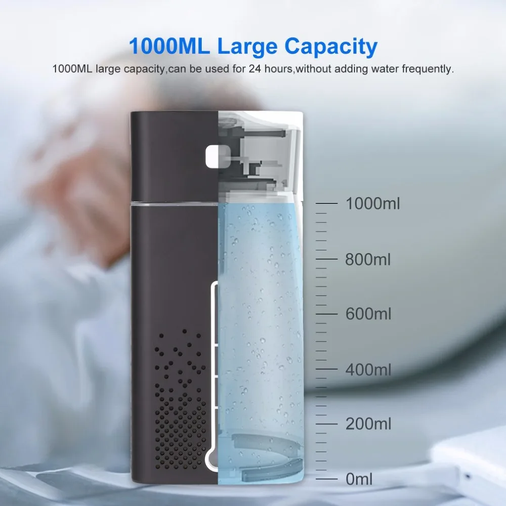 Испарительный Увлажнитель 1000 мл очиститель и увлажнитель воздуха с 7 цветов огни