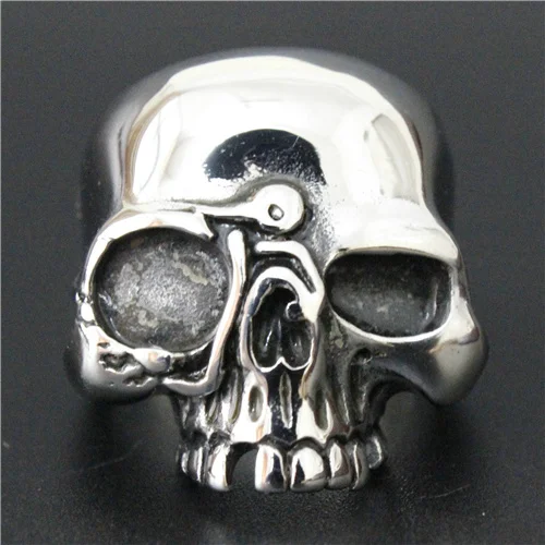 Кольцо с черепом слепой глаз из нержавеющей стали 316L модное мужское кольцо |