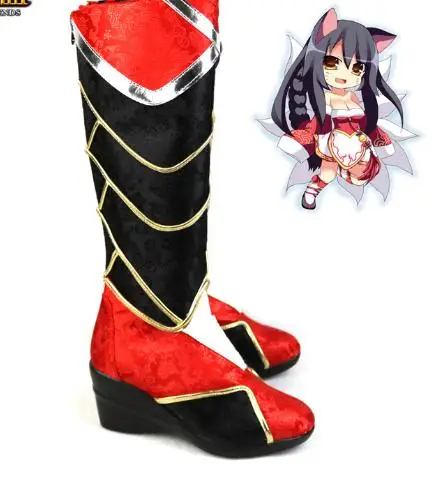 

Custom Made The Nine-Tailed Fox Ahri LOL Cosplay Boots Adult Halloween Cosplay Shoes