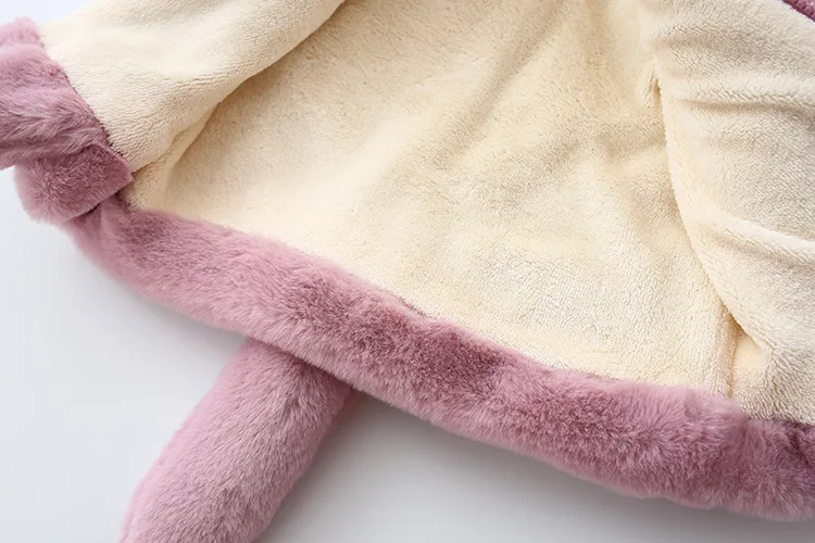 

New Baby Girs and boys Cartoon Coat Hooded Fleece Winter Autumn 6M-2 old size Clothes