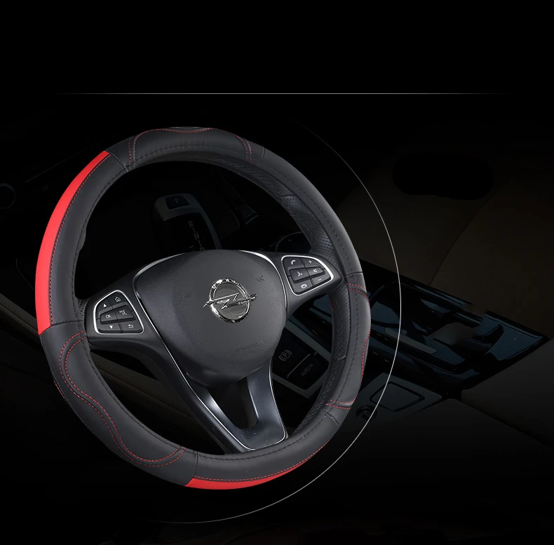 Кожаный чехол на руль автомобиля 38 см для opel mokka insignia vivaro zafira b meriva аксессуары |