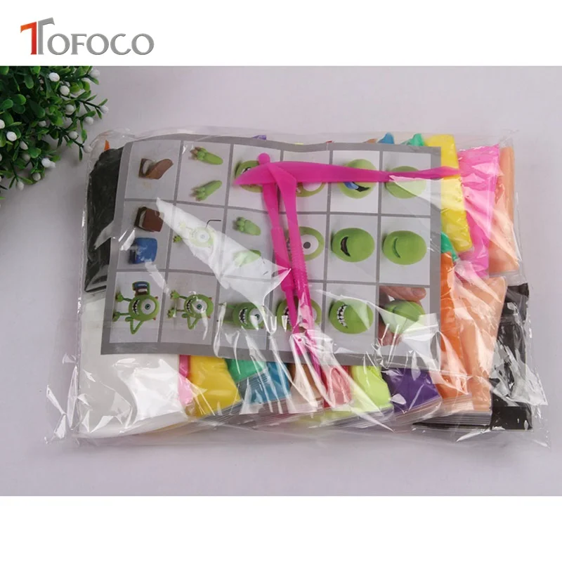 TOFOCO 24 шт./компл. супер легкий Пластилин Интеллектуальный Полимерная глина слизи