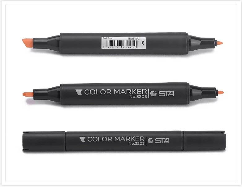 12 цветов двухсторонние маркерные ручки SkinTones Art MarkersSet для эскиза графический дизайн фигуры мультфильм комикс цвет кожи