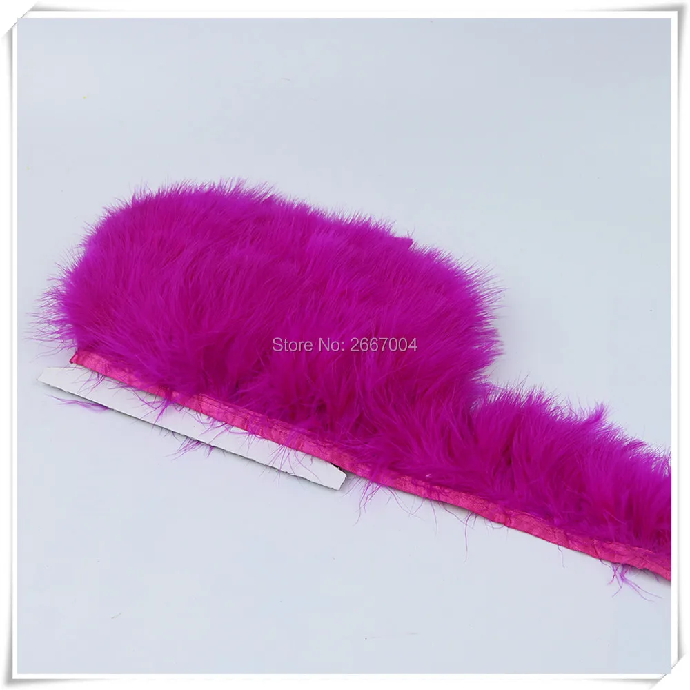 Рекламные перья! 1 ярд Высококачественная натуральная розово красная перьевая