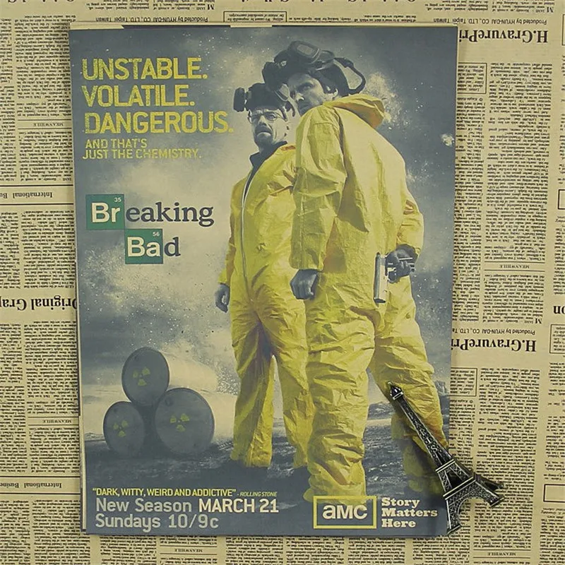 Домашний декор винтажная классика Breaking Bad сериал ретро-постер к фильму