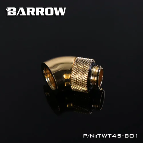 Barrow черный белый серебряный резьбовой переходник G1/4 дюйма с поворотом на 45