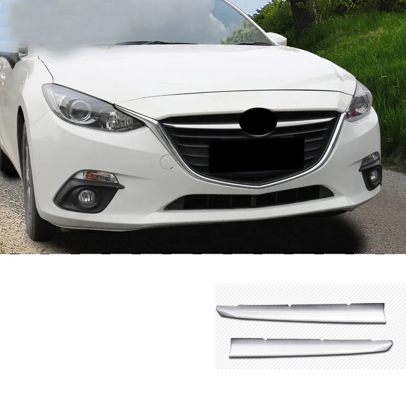 Для Mazda 3 Axela ABS Хромированная передняя решетка радиатора Решетка Гриль Крышка отделка Наклейка украшения Чехлы для автомобиля стиль