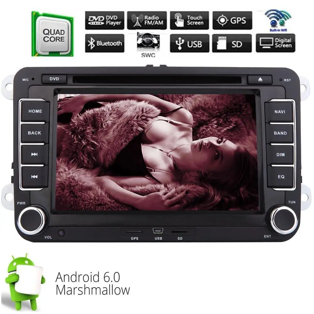 7 &quot2din автомобильный DVD для Volkswagen VW Гольф 4 5 6 touran passat B6 Sharan Jetta caddy транспортер t5