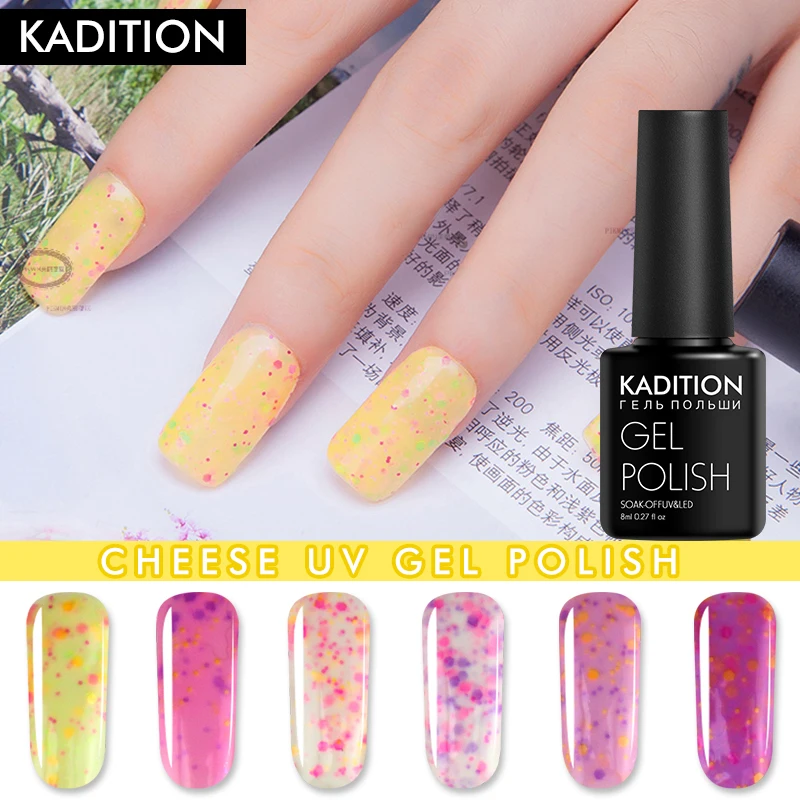 KADITION Cheese 11 видов цветов Гель лак для ногтей конфетный песочный блестящий дизайн