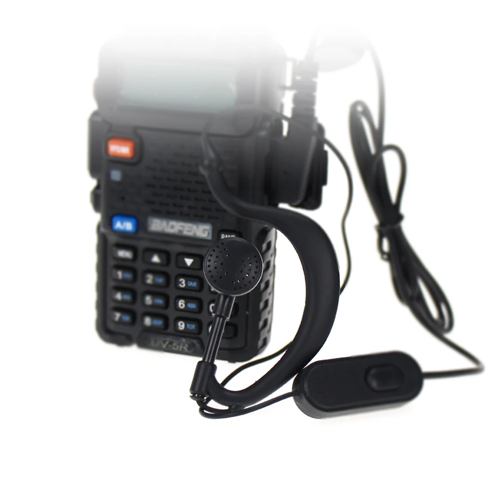 universal baofeng uv 5r walkie talkie headphone k plug headsets for baofeng uv5r bf 888s for kenwood tk3107 earphone ham radio free global shipping