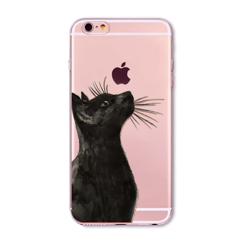 Милые чехлы для телефонов с кошками iphone 6 S 7 8 PLUS P 5 5S SE 6splus забавная кошка животные