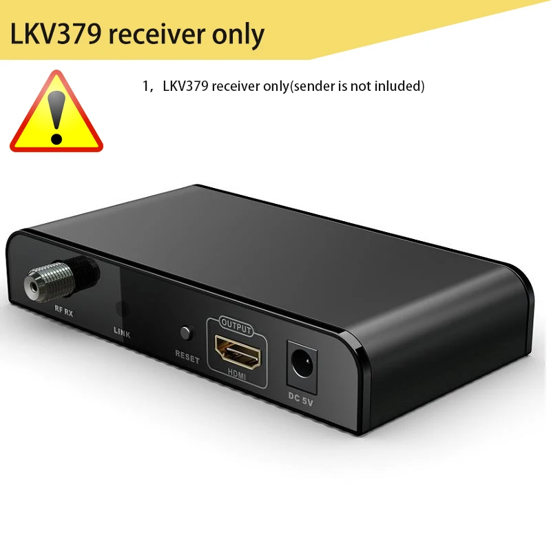 Receiver only LKV379 HDMI удлинитель с коаксиальным кабелем до 500 м(один TX к N LKV379 приемники поддерживаются - Цвет: Receiver only