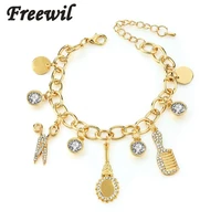 new gold color charm bracelet bangle crystal pandet wedding bracelets for women jewelry pulseira feminina