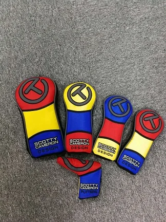 New 5pcs Гибридные Чехлы для головы Golf UT из искусственной кожи, 2 цвета, чехол для водителя - Цвет: New 5pcs