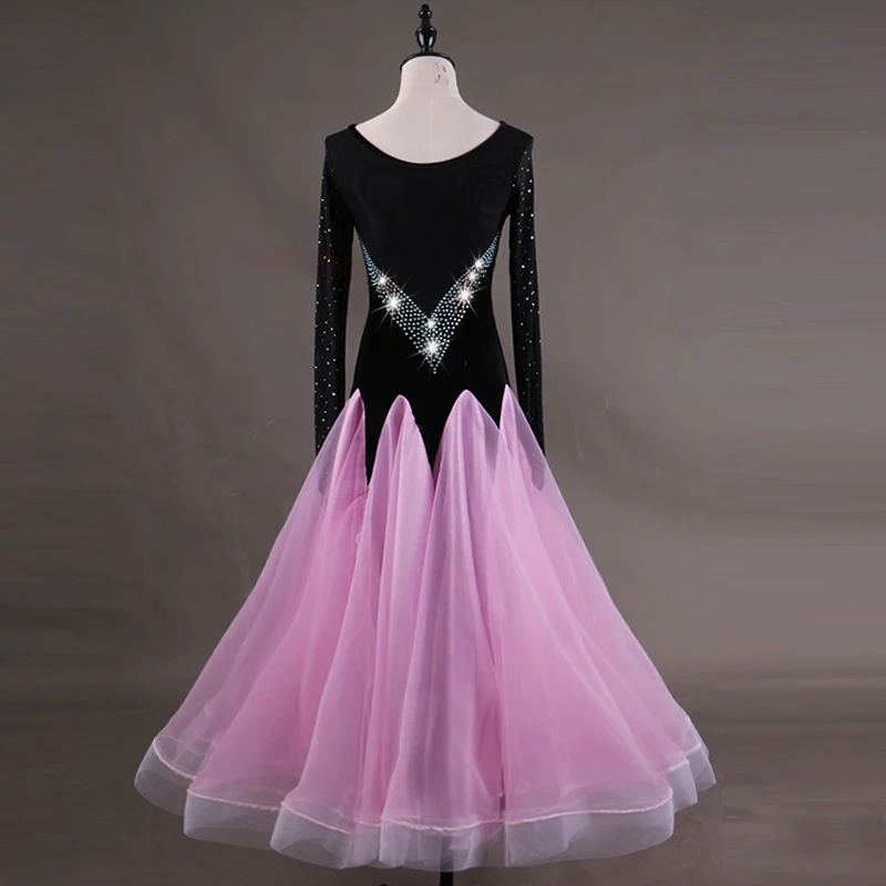 ballroom dance competition dresses waltz standard dress foxtrot tango strass q026 | Тематическая одежда и униформа
