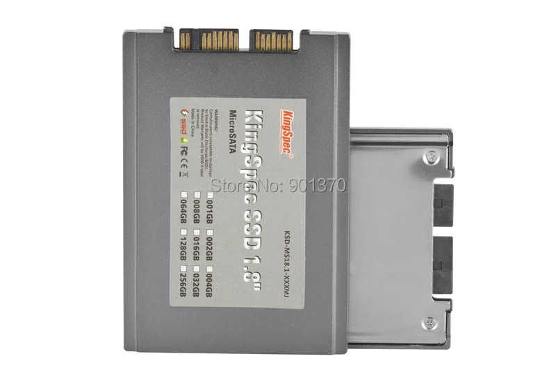 L Kingspec CE FCC ROHS 1.8 Дюймов &quotМикро SATA SSD 8 ГБ 2-канальный Solid State Disk Для Портативного
