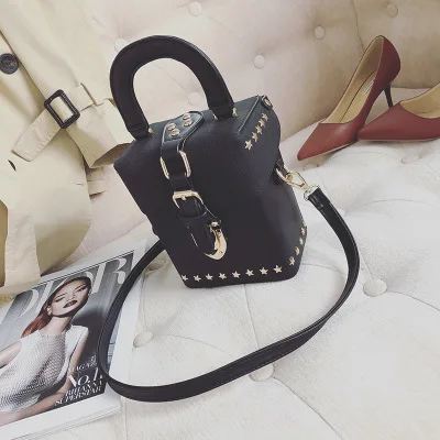 Женские Модные сумка корейский стиль заклепки в стиле ретро с заклепками коробка