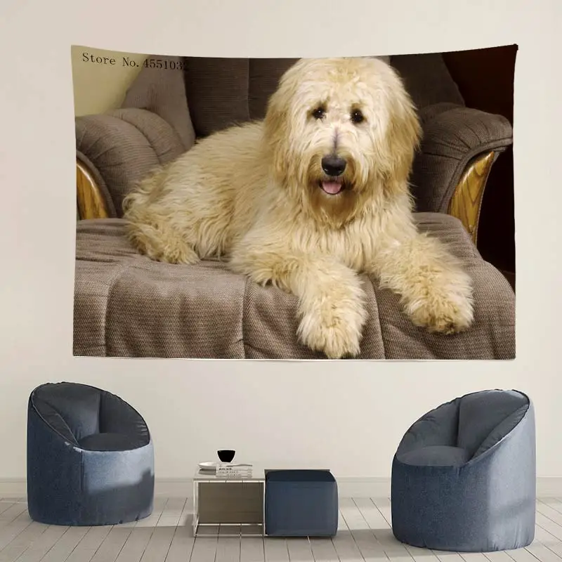 HD милая маленькая собачка гобелен домашний декор магазин на стену номера отеля