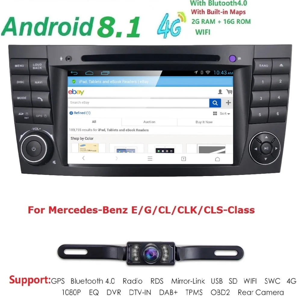 Android 8 1 автомобильный мультимедийный плеер радио для Mercedes W211 W219 W463 CLS350 CLS500 CLS55 E200