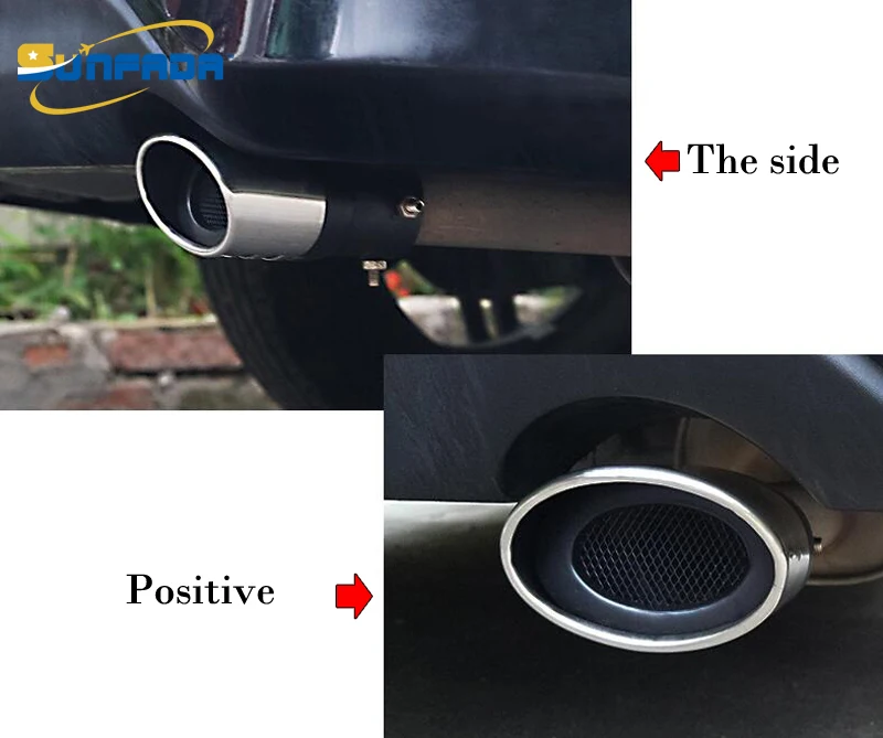 SUNFADA Высокое качество 304 нержавеющая сталь хромированный выхлопной наконечник