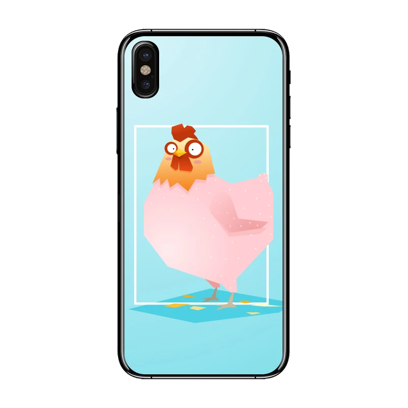 Ultra Thin Cute Chicken Printed For iPhone X Soft Clear Phone Case 7 7Plus 6 6S 6Plus 5 8 8Plus 10 Protector |