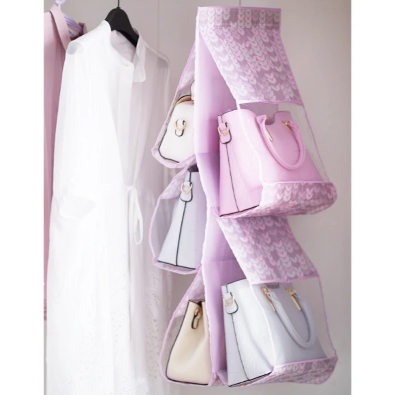 Colorful Clothing Hanging Type Storage Bags Folding Polyester Linen Fabric Eco-Friendly for Home | Дом и сад