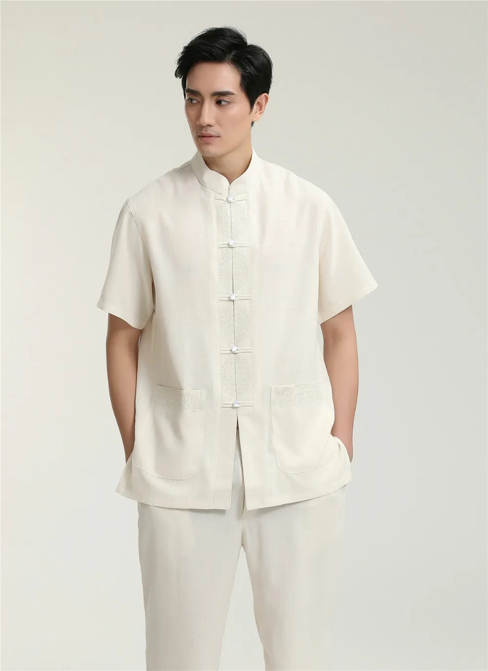 Традиционная китайская одежда Shanghai Story с коротким рукавом рубашка для кунг фу