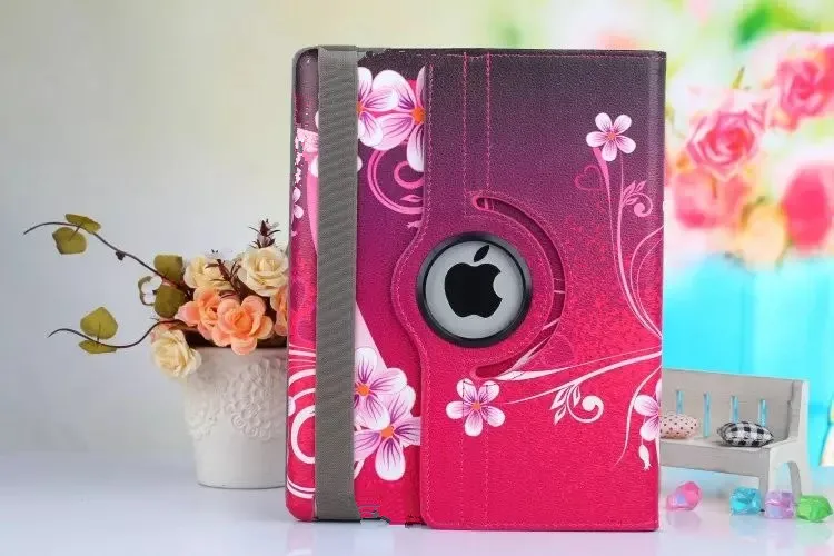 360 градусов вращающийся Печатный чехол для Apple iPad 2/3/4 Чехол-книжка из искусственной кожи чехол крышка с Смарт Холдер с подставкой для iPad 2/3/4
