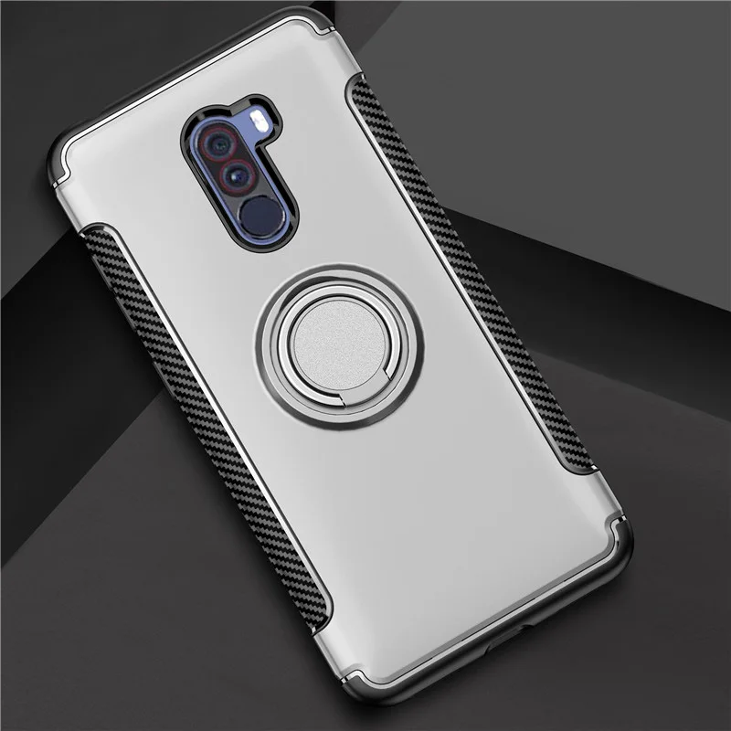 Чехол POCOPhone F1, защитный чехол, полное защитное кольцо, магнитный держатель, ударопрочный ТПУ+ ПК для Xiaomi POCO Phone F 1, чехол, задняя крышка, чехол