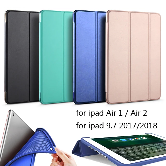 Чехол PFHEU для iPad / 9,7, силиконовый мягкий тонкий чехол из искусственной кожи для iPad Air 1 Air 2