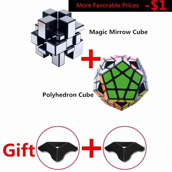 MirrorMegaminx Профессиональная скоростная головоломка с круговым колесом, кубик рисовых пельменей, Megaminx SQ1, волшебные игрушки, 3x3x3, волшебный зеркальный куб, Магическая игрушка - Цвет: MirrorMegaminx