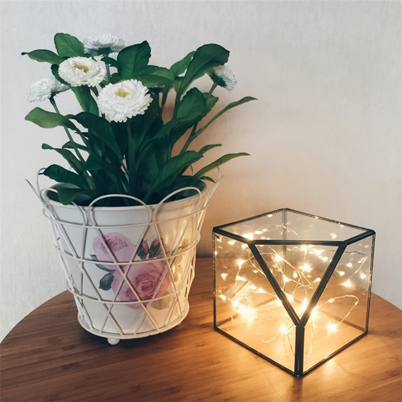 DIY светодиодный светящиеся гирлянды 2/3/5/10 м 10-100 светодиодный s Рождественская гирлянда ленты Медный провод лампы для домашнего освещения рождественская