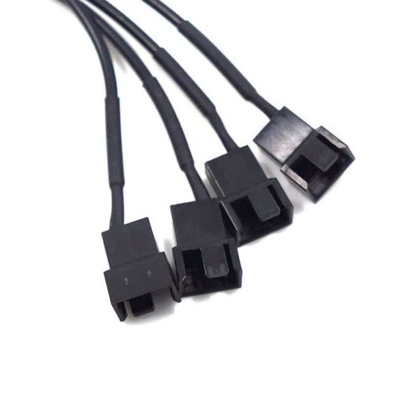 Черный DC 5521 t в 4 порта 4Pin кулер разветвитель вентилятора 12 В адаптер конвертер