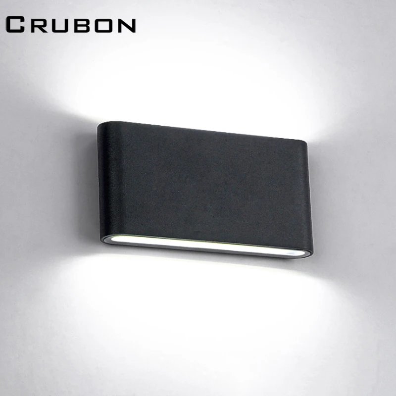 CRUBON 6 Вт/12 Вт светодиодный настенные светильники IP65 Водонепроницаемый открытый настенный светильник Indoor светодиодный лестница света коридор Lighitng прикроватные тумбочки, настенные светильники
