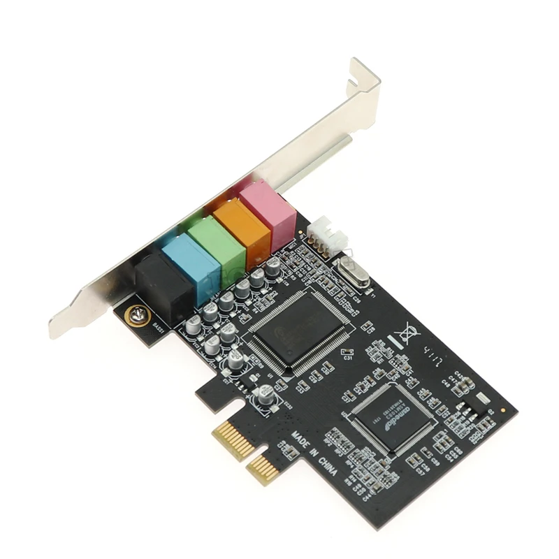 Оптовая продажа 32-разрядная звуковая карта PCI Express x1 PCI-E 5.1ch 6 каналов pcie 3D 96 кГц