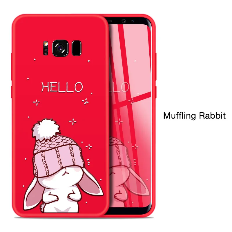 Muffling Rabbit ASINA чехол с милым животным для samsung Galaxy S8, чехол, 3D рельефный Силиконовый противоударный бампер для Galaxy S7 Edge S9 Plus S10 - Цвет: Muffling Rabbit