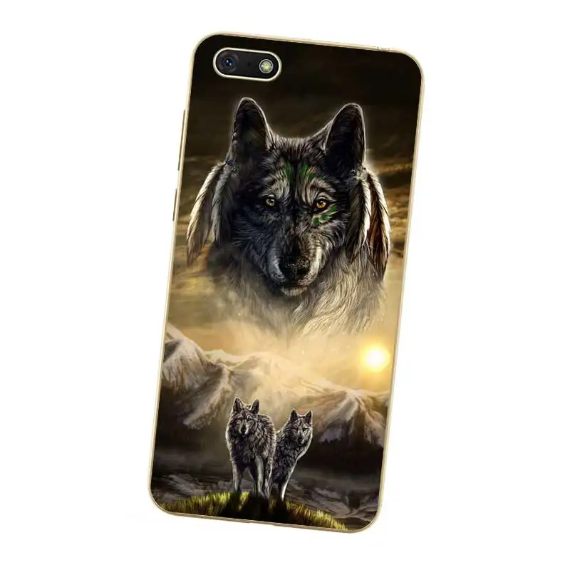 N290 Cool Wolf Hipster Soft TPU Silicone Case Cover For Huawei Honor 6A 6C 6X 7A 7C 7S 7X 8 Lite Pro |