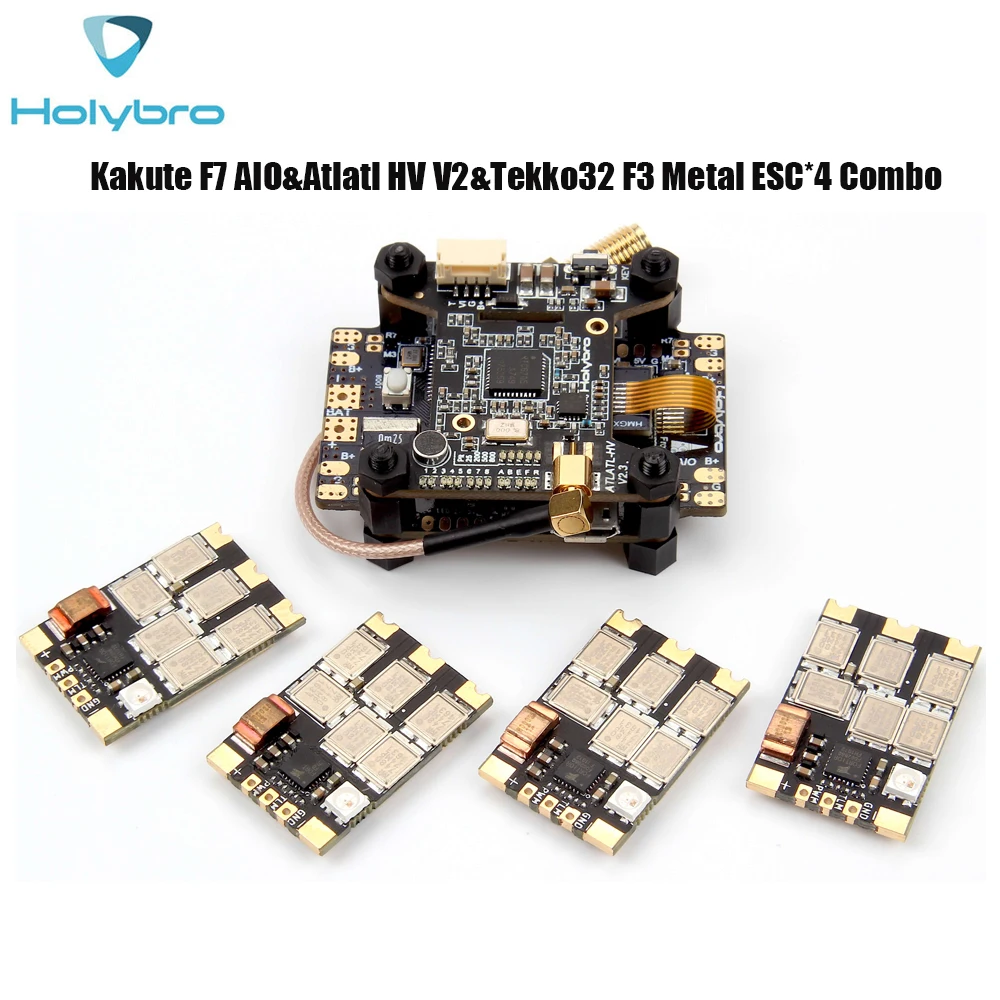 Контроллеры полета Holybro Kakute F7 AIO и Tekko32 F3 Mental ESC Atlatl HV V2 для FPV гоночного дрона RC