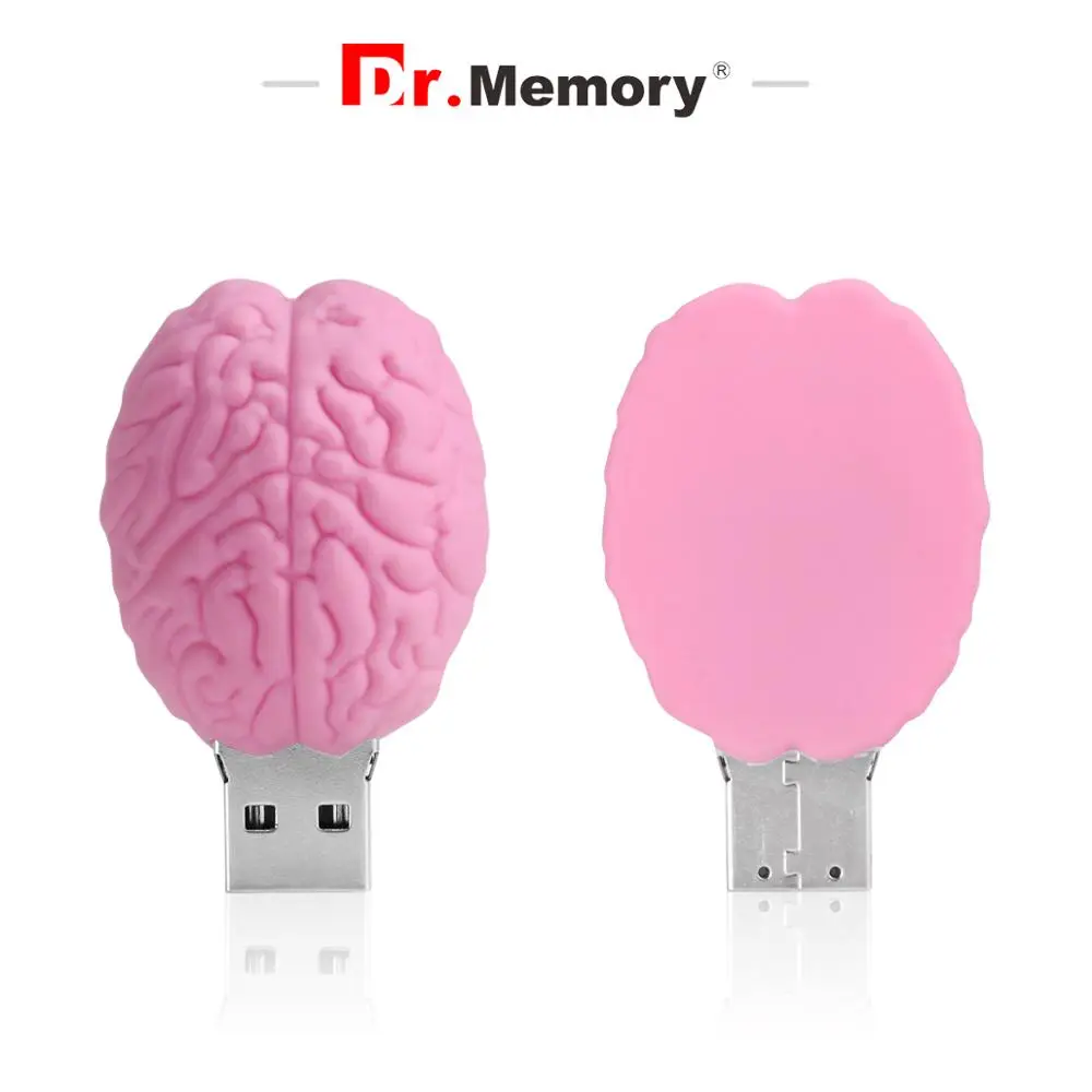 Мультяшная модель мозга, флеш-диск Usb 2,0, 64 ГБ, флешка, 4 ГБ, 8 ГБ, 16 ГБ, 32 ГБ, милая Usb карта памяти, 128 ГБ, реальная емкость, Usb ключ, подарок