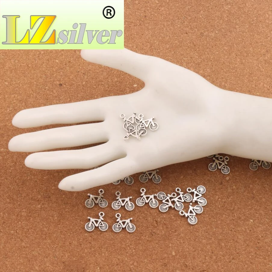 

200pcs 15.3x13.6mm zinc alloy Cute Small Bike Bicycle Pendants Jewelry DIY Fit Bracelets Necklace Earrings L506